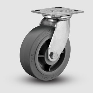 stainless steel caster xs rubber wheel